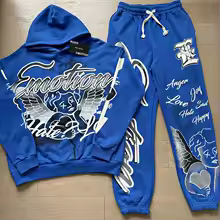 Mixed Emotion Brand Tracksuit Blue Graffiti Mixed Emotion Brand Tracksuit Blue Graffiti