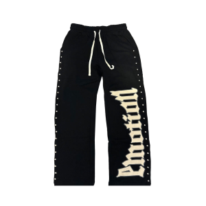 Mixed Emotional Brand Sweatpants Black Crown