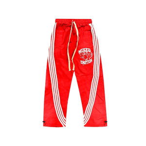 Mixed Emotional Brand Sweatpants Red Comfort